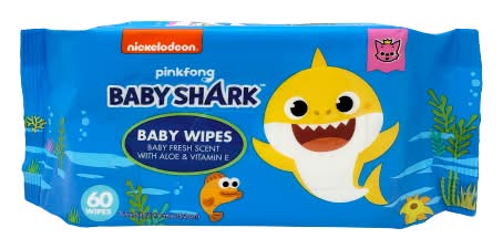 Nickelodeon Pinkfong Baby Shark Baby Wipes (60 pack)