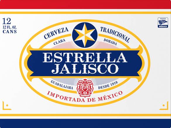 Estrella Jalisco Mexican Pale Lager Beer (12 pack, 12 fl oz)