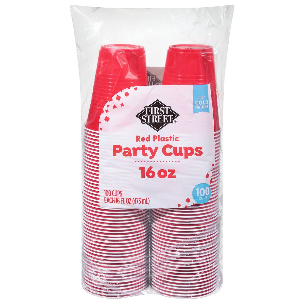 First Street Red Plastic Party Cups (100 ct)