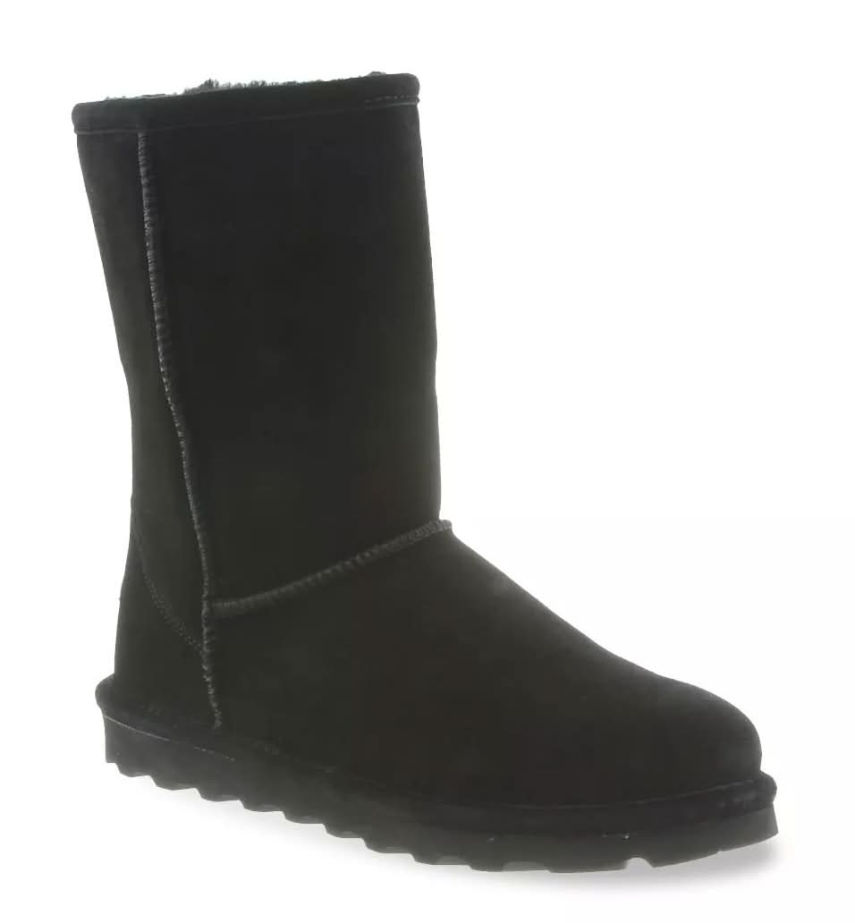 Bearpaw Elle Short Boot (Black Medium Width, Standard Calf - 7)
