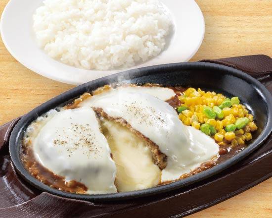 チーズONチーズINハンバーグ弁当 Cheese IN Cheese ON Hamburg Bento