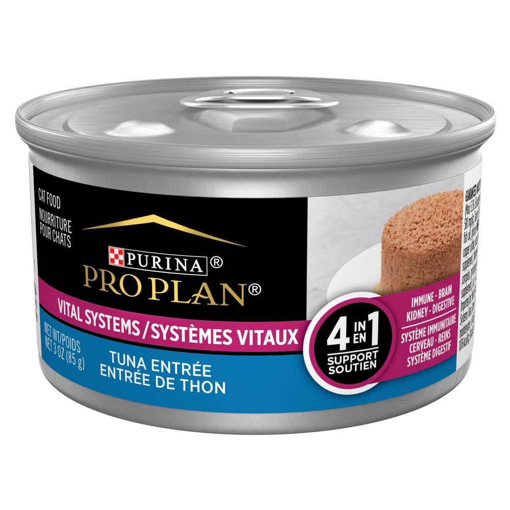 Purina Pro Plan Vital Systems Adult Wet Cat Food 3oz (Flavor: Tuna, Size: 3 Oz)
