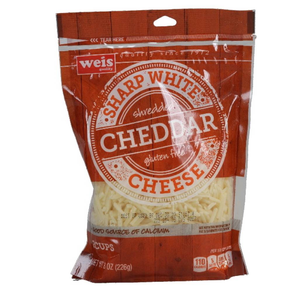 Weis Sharp White Cheddar Cheese (8 oz)