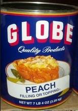 Globe - Peach Pie Filling - #10 cans