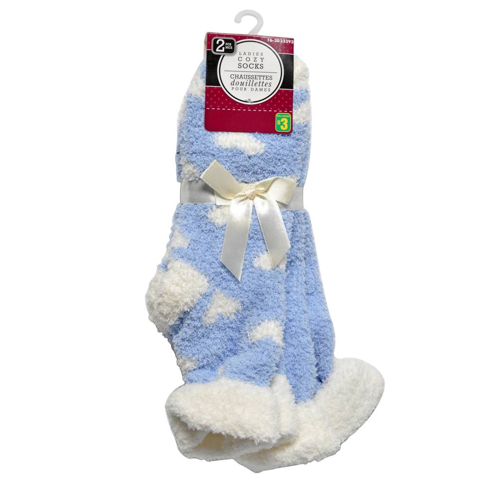 Cozy Socks With Ribbon, 2pr