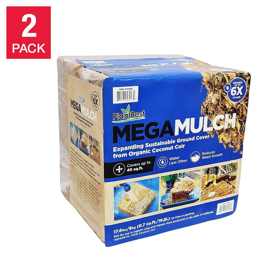 MegaMulch Expanding Coconut Coir, 2-pack