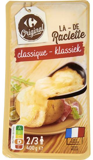 Fromage en Tranches à Raclette CARREFOUR ORIGINAL - la barquette de 400g