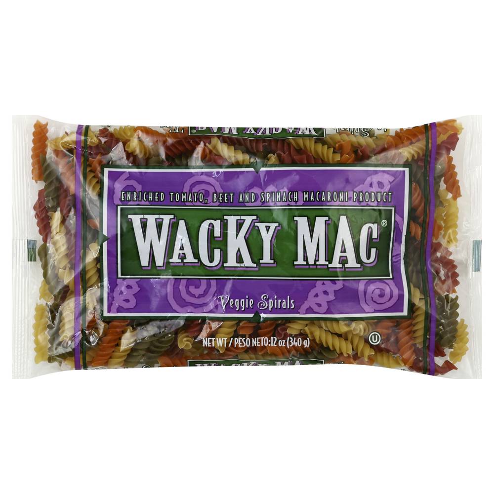 Wacky Mac Tomato Beet and Spinach Macaroni Product Veggie Spirals