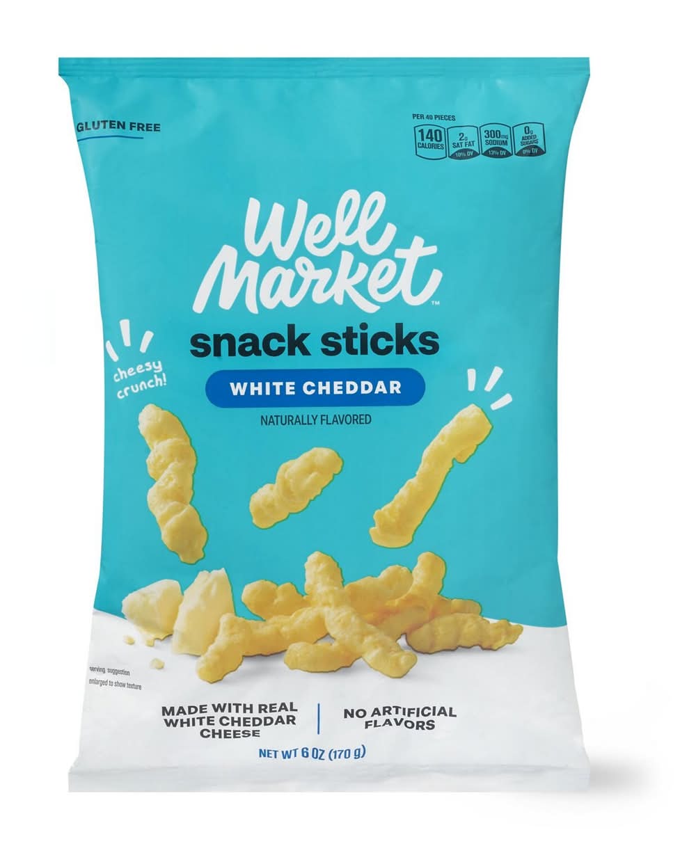 Well Market Gluten Free Snack Sticks, White Cheddar (6 oz)