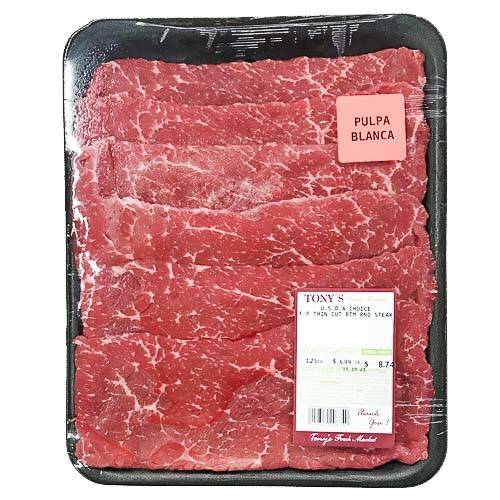 USDA Choice · Thin Cut Bottom Round Steak