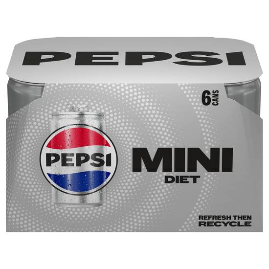 Pepsi Mini Diet Soda (6 pack, 7.5 fl oz) ( cola)
