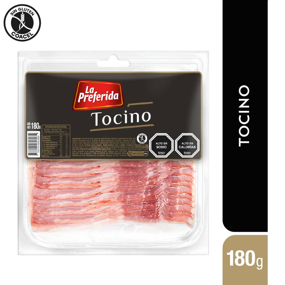 La Preferida · Tocino cortado (180 g)