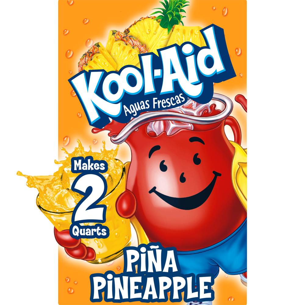 Kool-Aid Aguas Frescas Unsweetened Pina-Pineapple Artificially Flavored Powdered Drink Mix (0.14 oz) (0.14 oz)