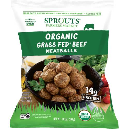 Sprouts Organic Grass Fed Beef Meatballs