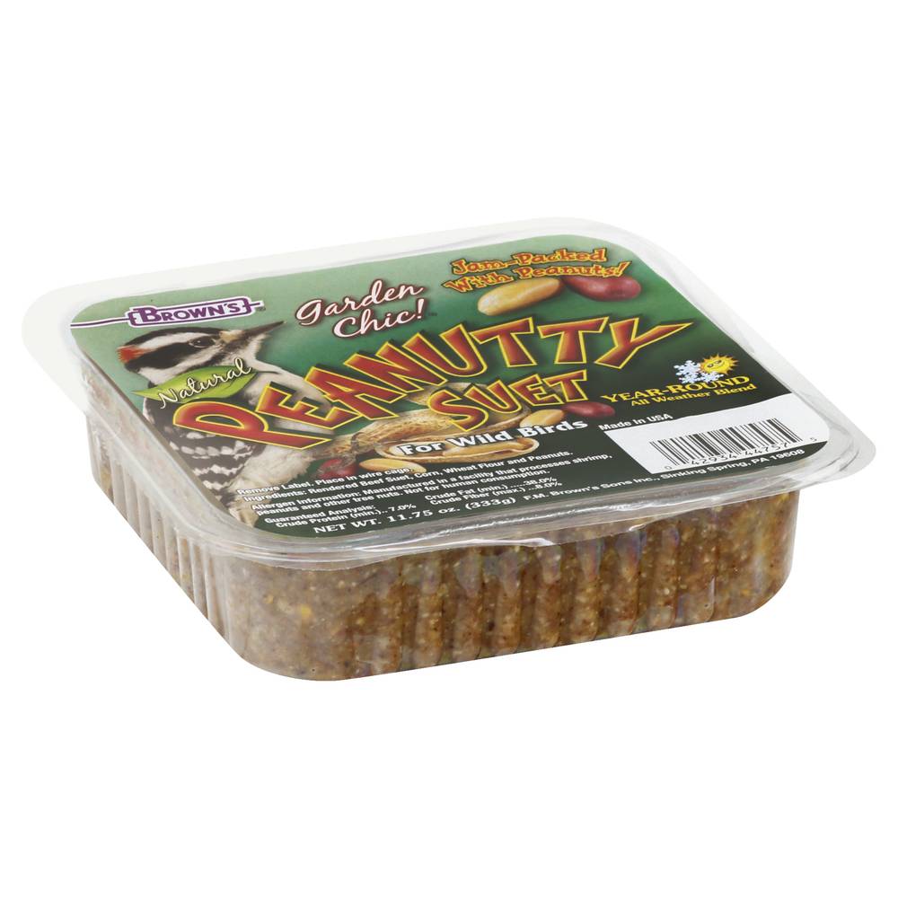 Brown's Natural Peanutty Suet For Wild Birds (12 oz)