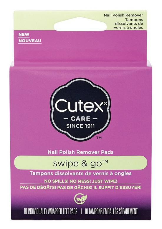 Cutex Swipe & Go Nail Polish Remover Pads (10 units)
