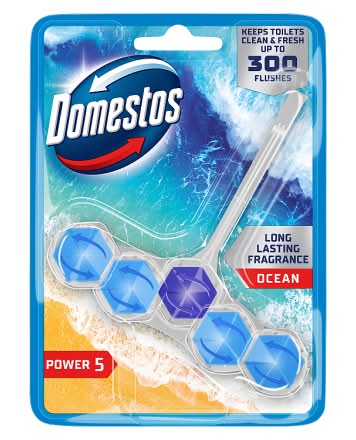 Domestos Ocean, Power 5 Toilet Rim Block (50g)