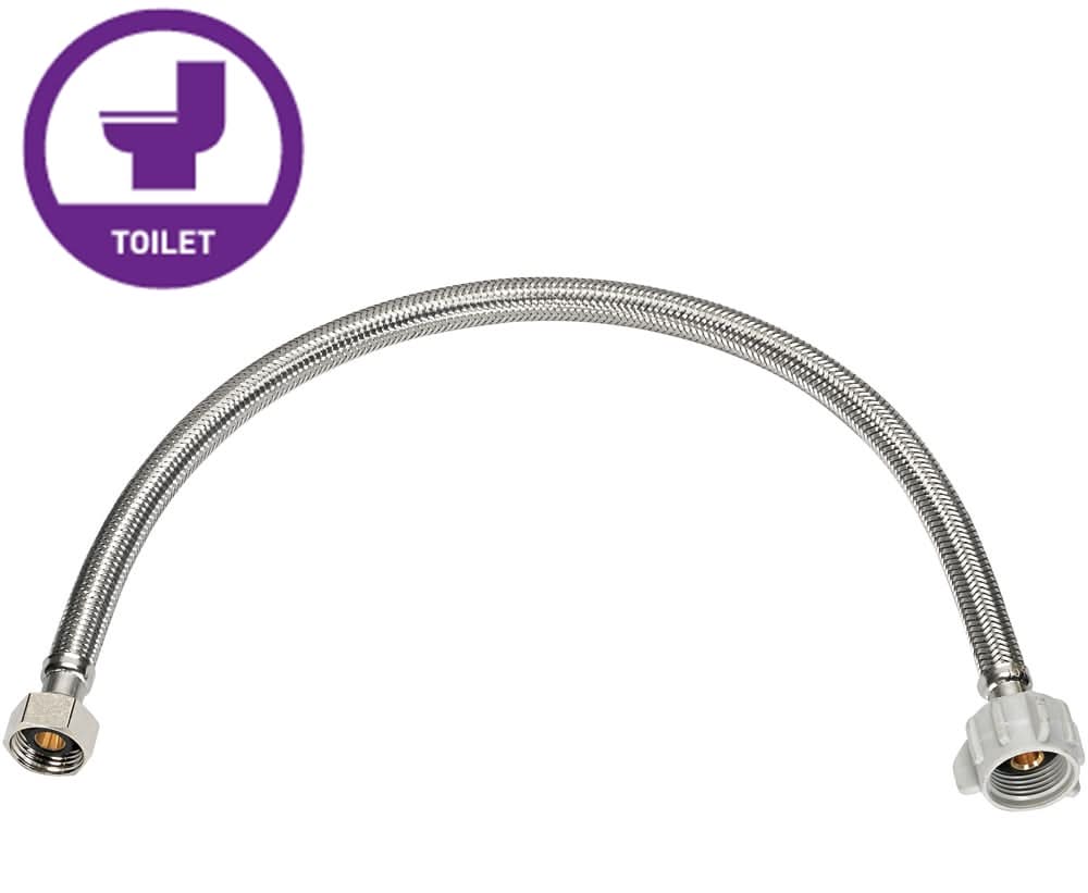 ReliaBilt 1/2-in FIP x 7/8-in FIP x 12-in Braided stainless steel Flexible Toilet Supply Line