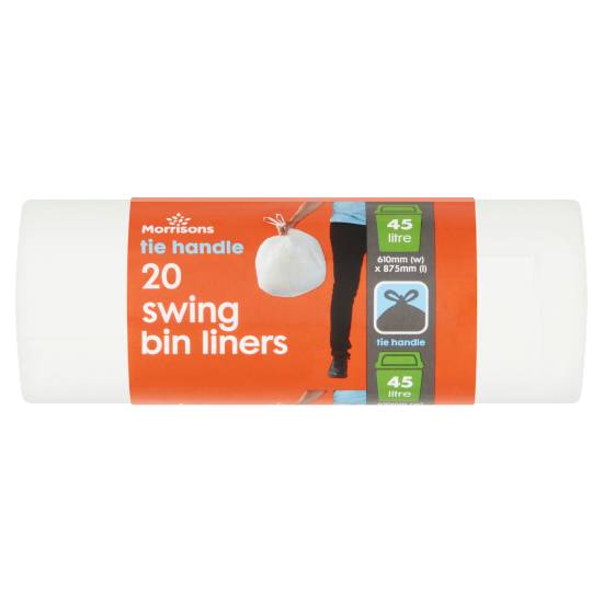 Morrisons 20 Swing Bin Liners Tie H&Le