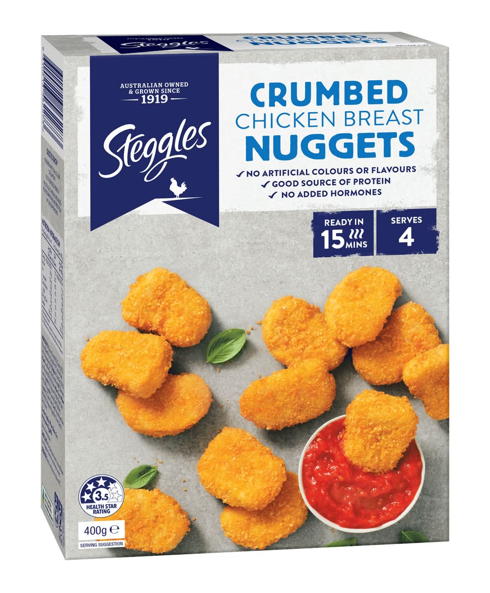 Steggles Crumbed Chicken Breast Nuggets (400g)