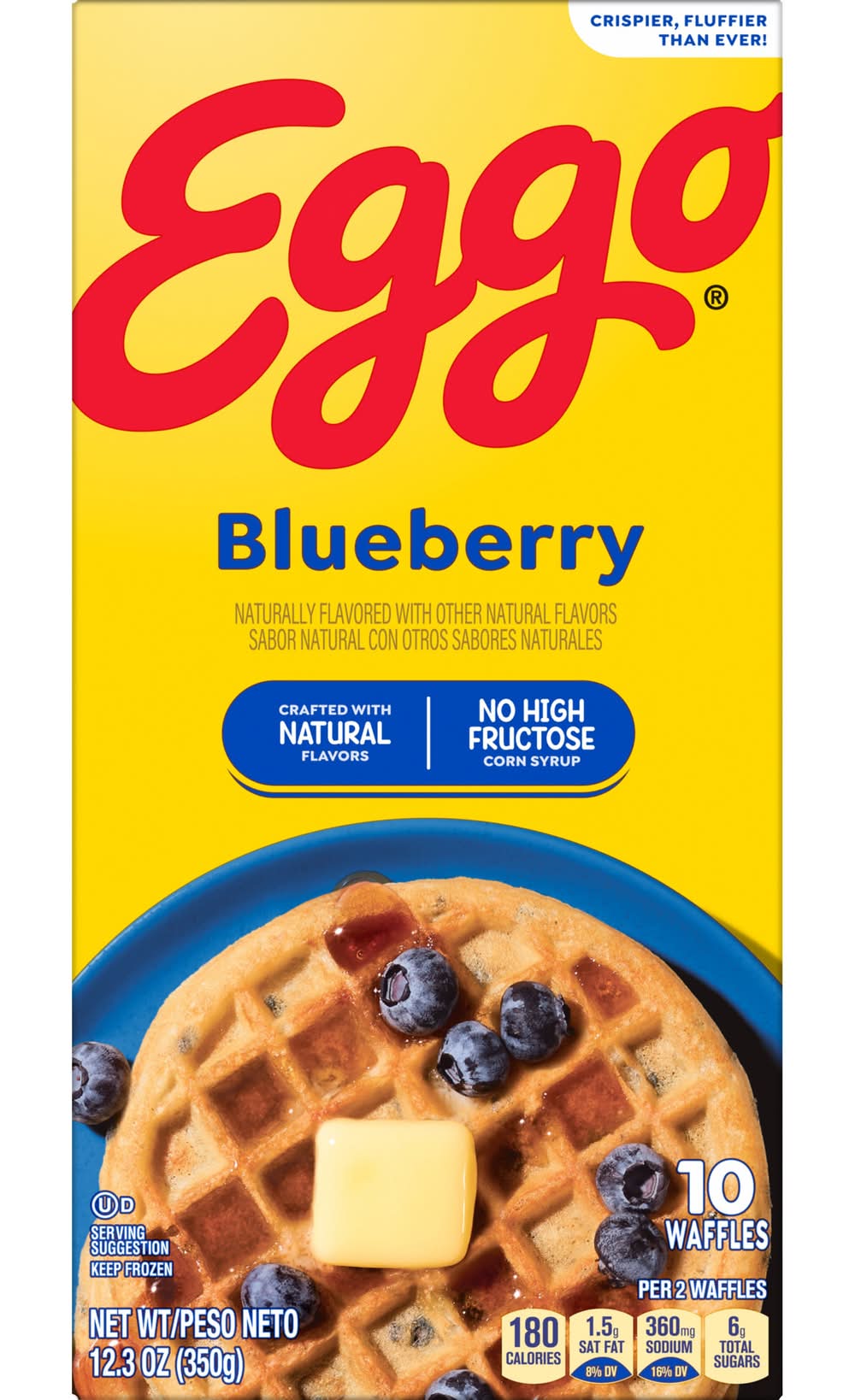 Eggo Waffles, Blueberry (12.3 oz, 10 ct)