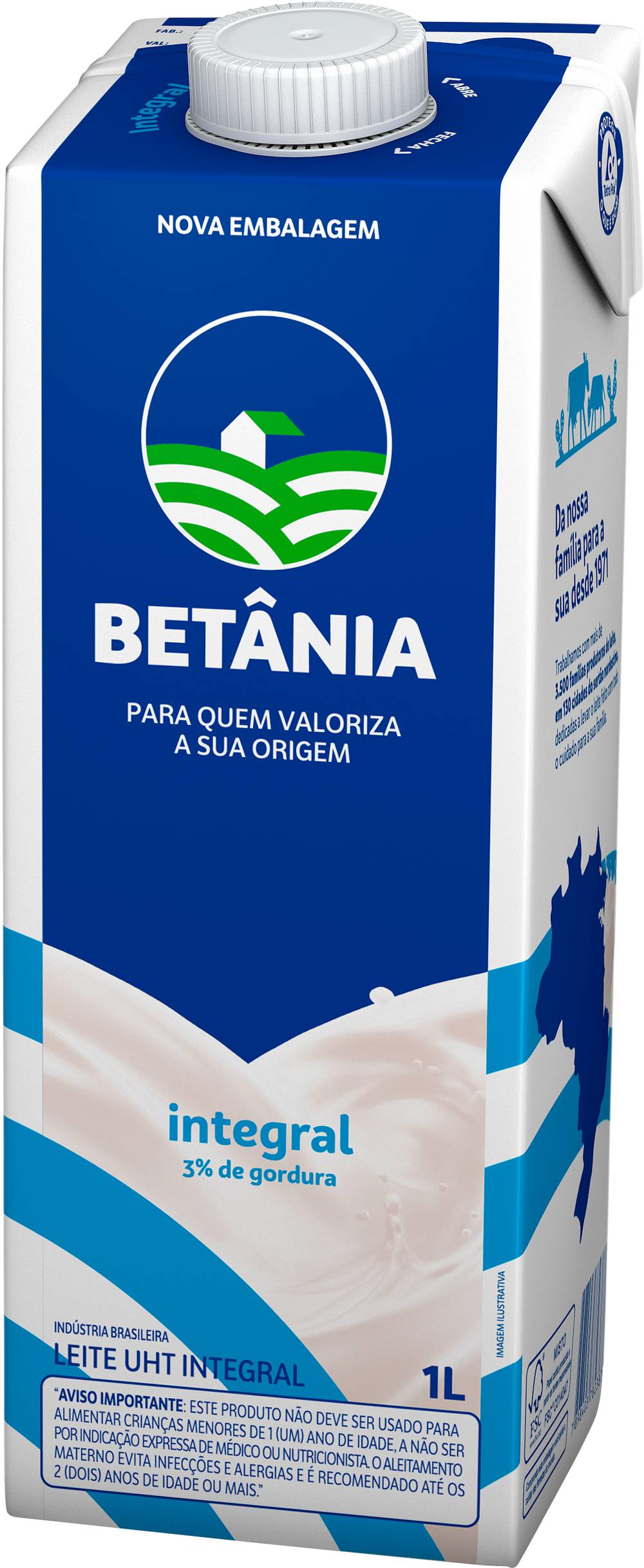 Betânia leite uht integral (1 l)