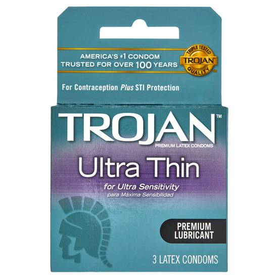 Trojan Ultra Thin Condoms 3ct