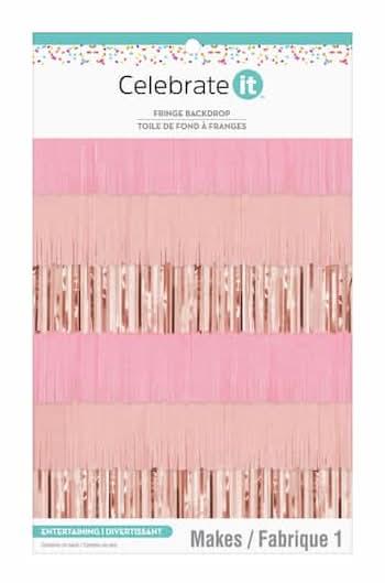 Celebrate It Fringe Backdrop, Pink