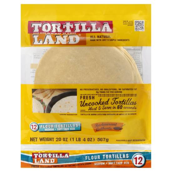 Tortilla Land Medium Soft Taco Size Tortillas (12 ct)