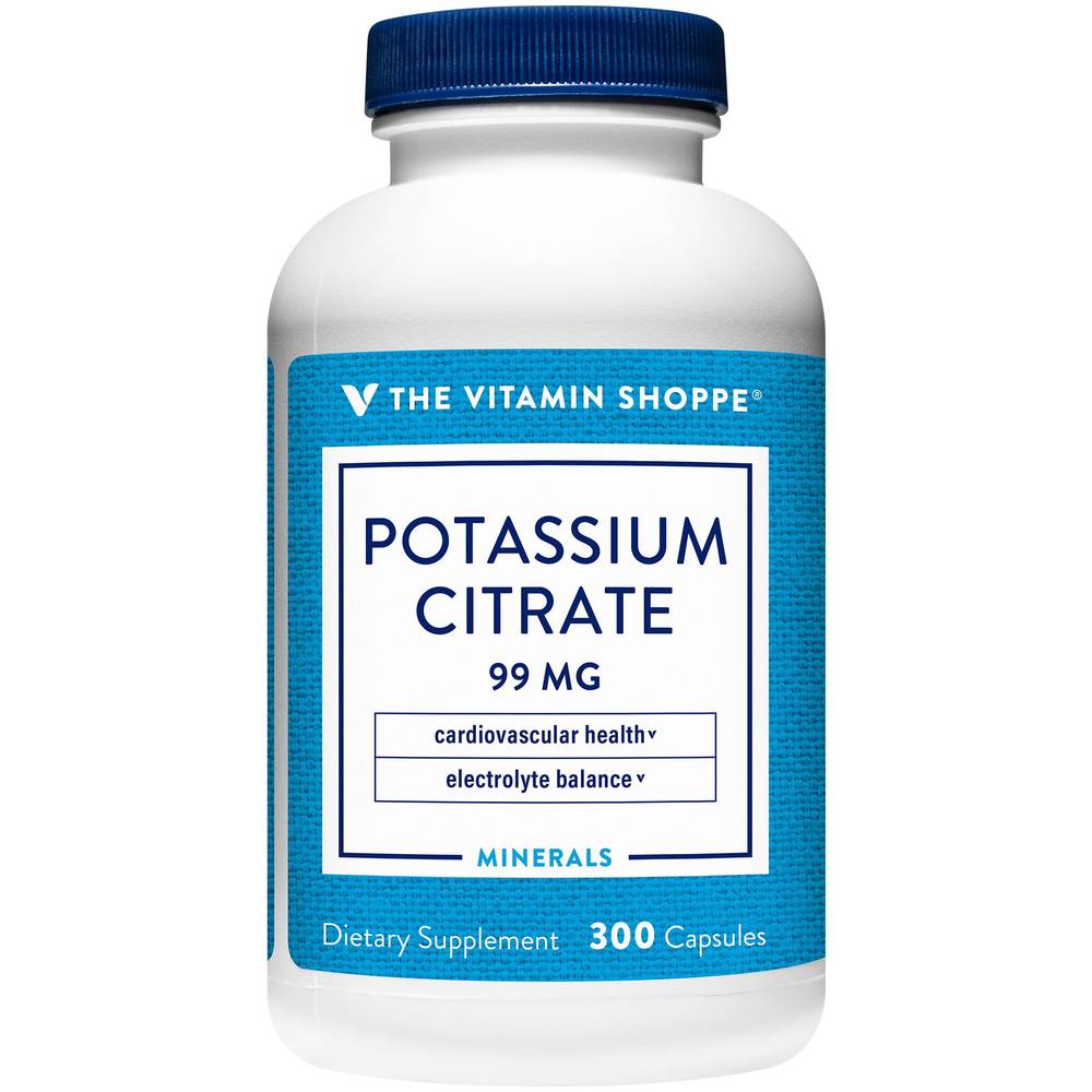 Potassium Citrate - Cardiovascular Health & Electrolyte Balance - 99 Mg (300 Capsules)