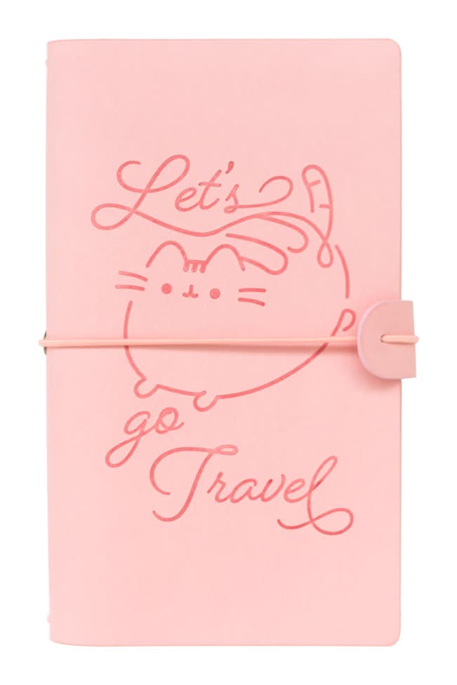 Caderno Capa Couro - Gato Pusheen