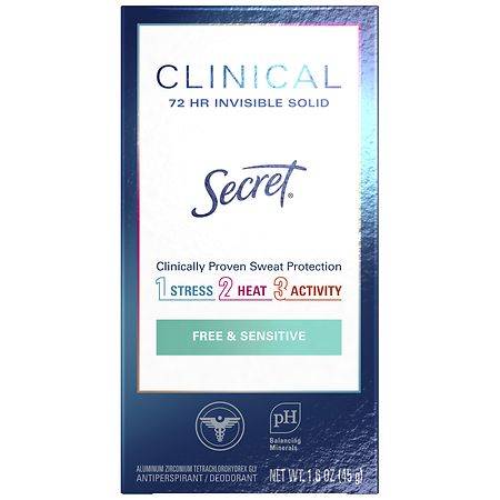 Secret Clinical Strength Invisible Solid Free & Sensitive Antiperspirant