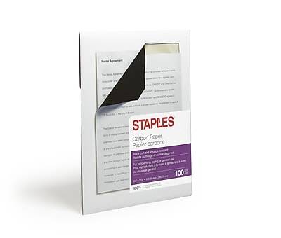 Staples® 8.25 x 11.25 Medical Carbon Paper, Black, 100 Sheets/Ream, /Box (ST34694)