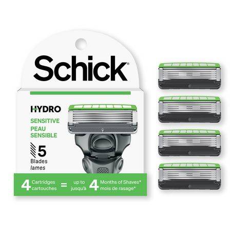 Schick Sensitive Skin 5 Blade Razor Refills (4 ct)