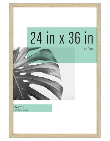 MCS Gallery Poster Frame, 24" x 36", Natural Woodgrain