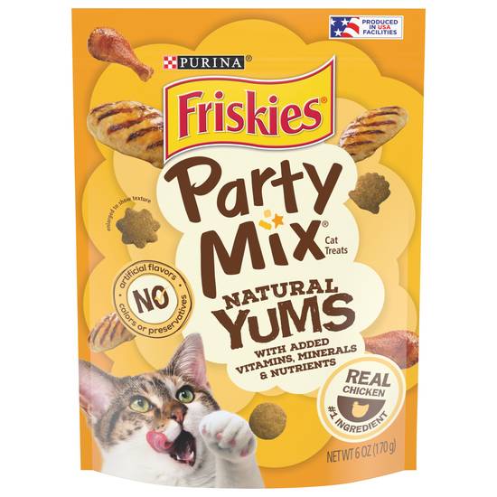 Friskies Party Mix Natural Yums With Chicken Cat Treats