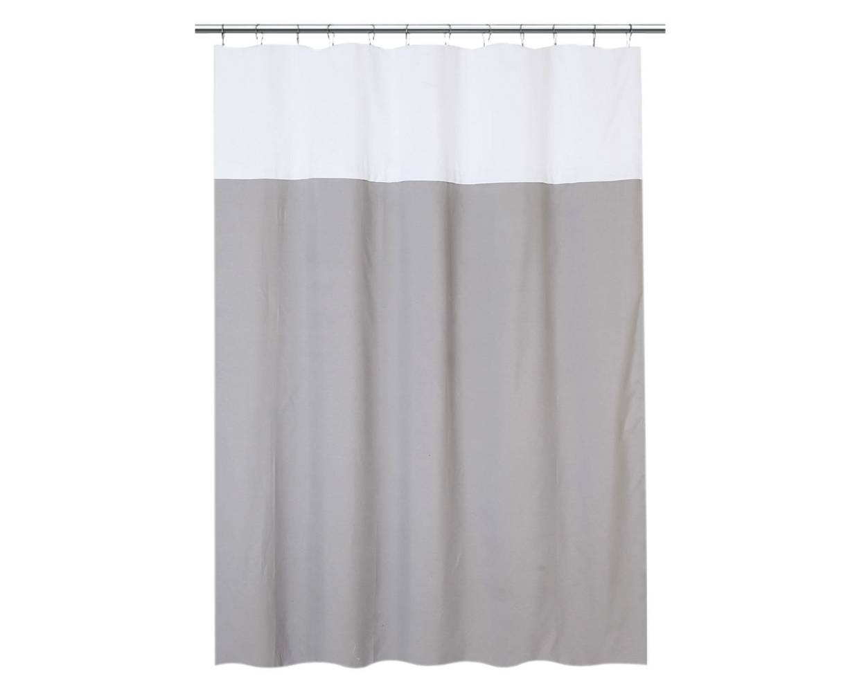 Cotidiana cortina baño bicolor gris (180 x 180 cm)