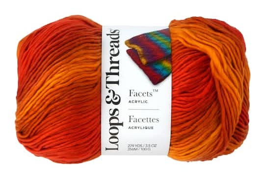 Loops & Threads Facets Yarn, 256 m, Flame (100 g)