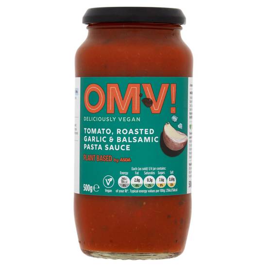 Asda Plant Based OMV! Tomato, Roasted Garlic & Balsamic Pasta Sauce 500g