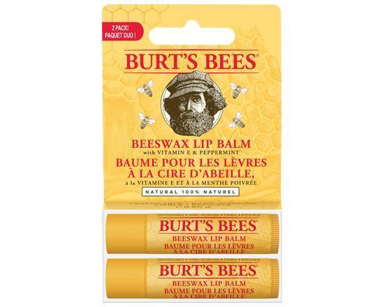 BURTS BEES BEESWAX LIP BALM 2 PK