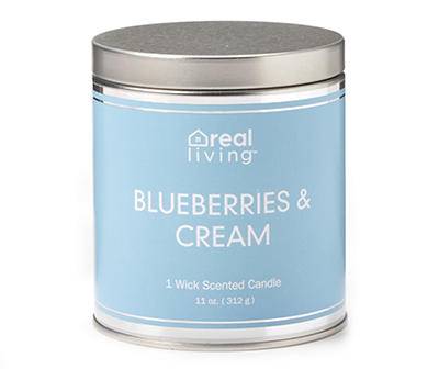Blueberry & Cream Blue Tin Candle, 11 oz.