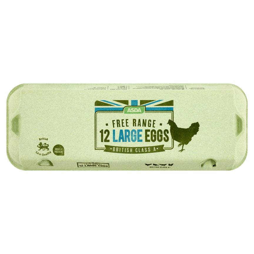 Asda 12 Free Range Large Eggs