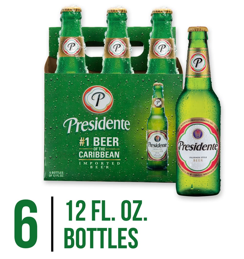 Presidente Pilsner Style Beer (6 x 12 fl oz)