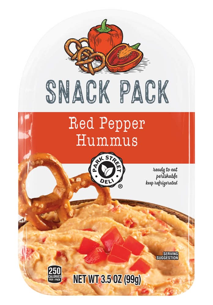 Park Street Deli Snack pack Hummus With Pretzels, Red Pepper (3.5 oz)