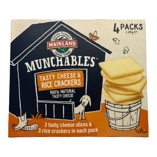 Mainland Munchables Cheese & Rice Crackers 4 pack 96g