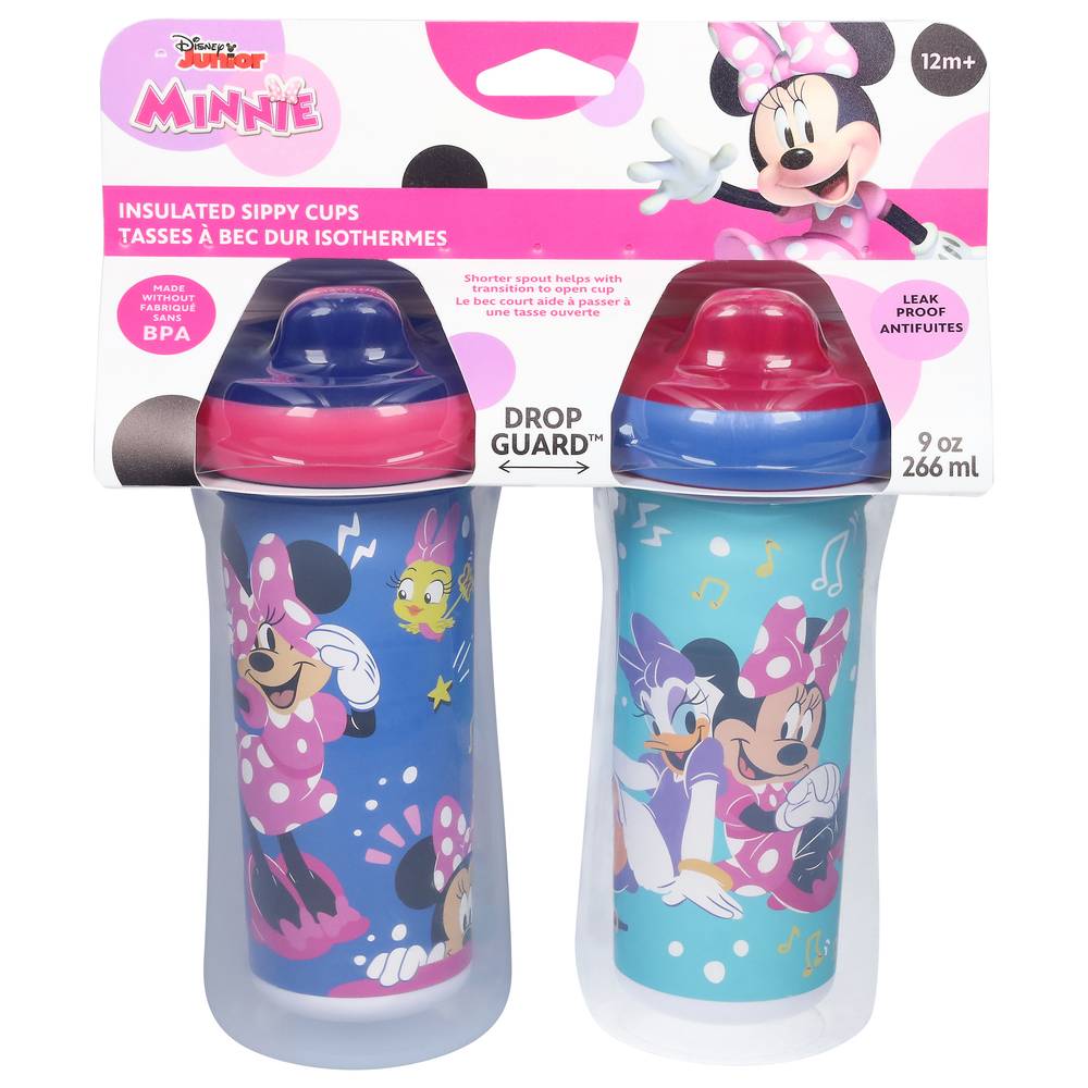 Disney Junior Dropguard Minnie Insulated Sippy Cups 12m+ (2 ct)