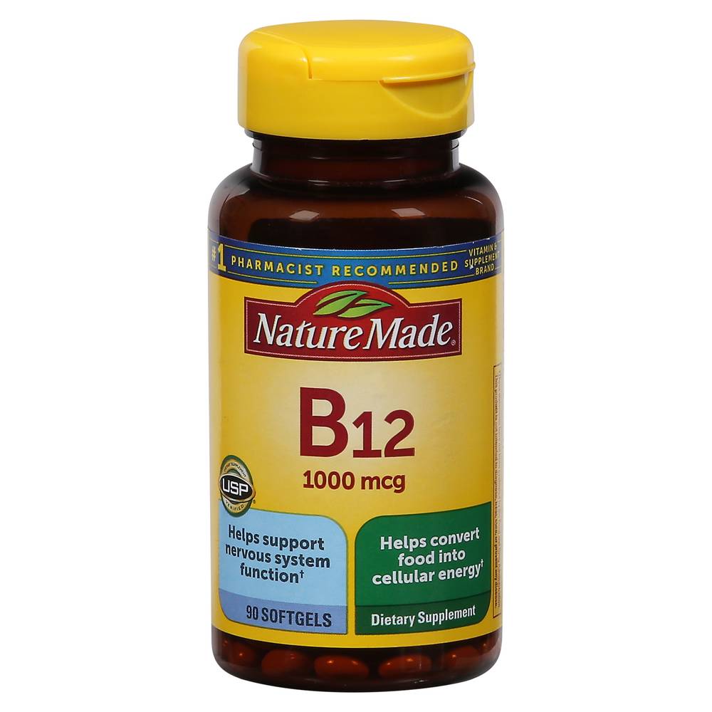 Nature Made Vitamin B12 1000 Mcg Dietary Supplement Softgels (90 ct)