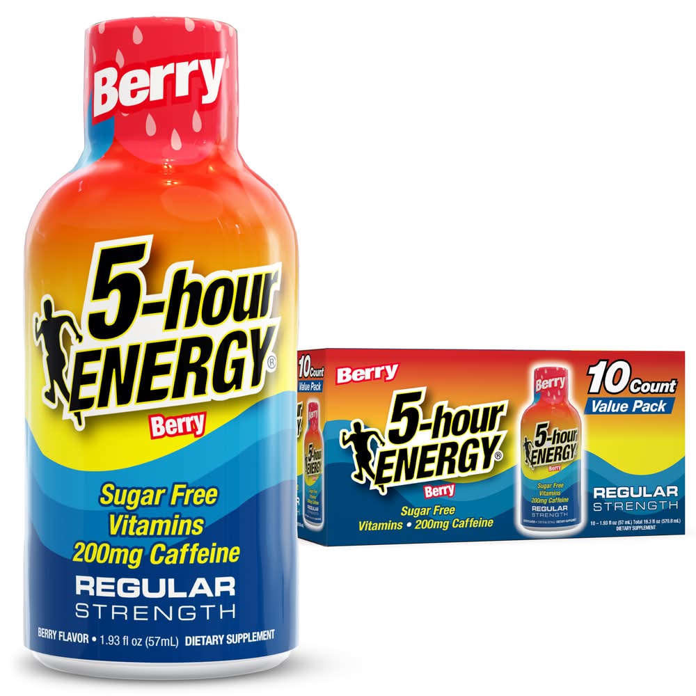 5-Hour Energy Regular Strength Energy Shot, Berry (10 x 1.93 fl oz)