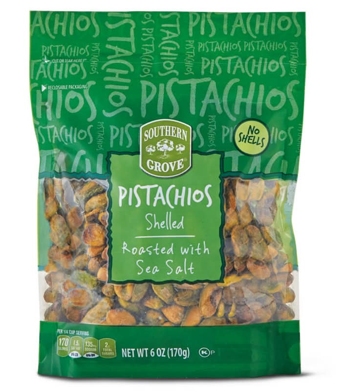 Southern Grove Shelled Roasted Pistachios, Sea Salt (6 oz)