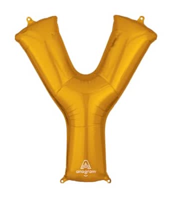 Inflated 32" Gold Letter Foil Balloon